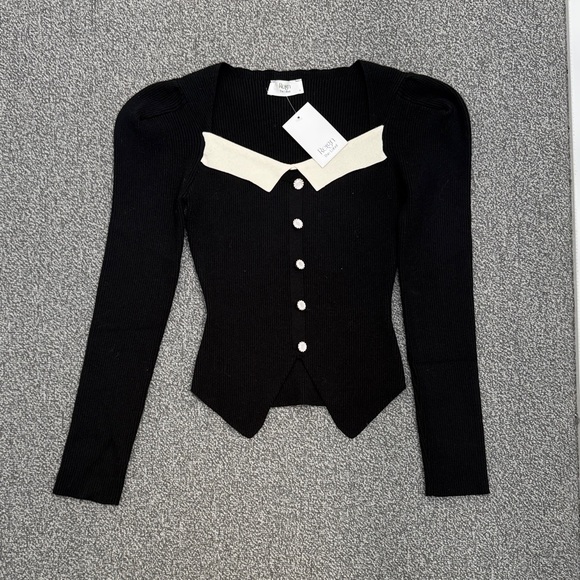 Reign Tops - Reign Black and White Button Down Shirt